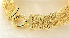 Italian Gold Woven Braided Bracelet, 14K Gold on QVC