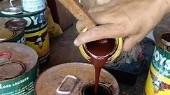 Pouring oil tinting color burnt umber to sealer #short #shorts