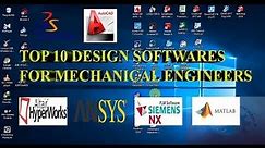 TOP 10 CAD SOFTWARE'S FOR MECHANICAL ENGINEERS || BEST CAD DESIGN SOFTWARE'S OVERVIEW & INTERFACE