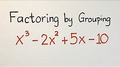 Factoring by Grouping - Factoring Polynomials