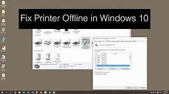 How to fix Printer Offline in Windows 10 or in Window 8