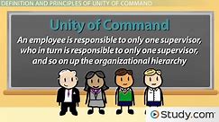 Unity Of Command in Management: Principle & Definition