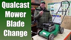 Qualcast Lawn Mower blade change, fit or replacement tutorial instructions. Part number 933206
