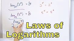 18 - Properties of Logarithms (Log x) - Part 1 - Laws of Logs - Calculate Logs & Simplify