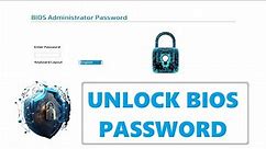 How to Unlock BIOS Password || Remove Bios Password || Clear Bios Password || Remove CMOS Password