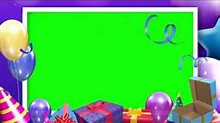 Happy Birthday Green Screen Frame Template | Happy Birthday Wishes Green Screen Video