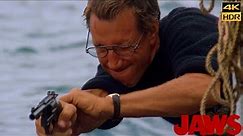 Jaws (1975) Not with three barrels It's IMPOSSIBLE Scene Movie Clip 4K UHD HDR