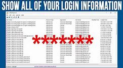 Display a Listing of All of Your Computer and Website Logins and Passwords in One Place