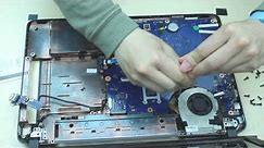 samsung RV510 laptop disassembly remove motherboard/hard drive/cooling fan etc.