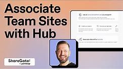 Associate Team Site with a Hub