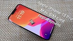 Apple iPhone 13 Pro Max - SIM CARD How to remove, replace and insert your SIM Card 13, Pro & Pro Max