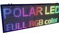 LED sign OUTDOOR 40" x 14" WiFi P10 resolution, full LED RGB color sign with high resolution P10 96x32 dots and new SMD light technology. Perfect solution for advertising