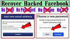 How to Recover Hacked Facebook Account on PC 2022 Without Email and Password Phone number OTP