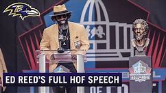 Ed Reed's FULL Hall of Fame Enshrinement Speech | Baltimore Ravens