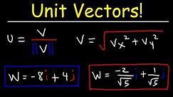 How To Find The Unit Vector