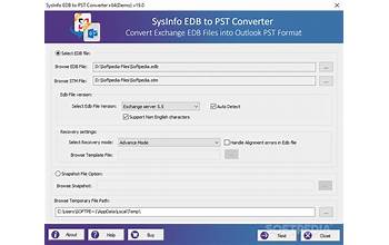 SysInfo EDB to PST Converter screenshot #0