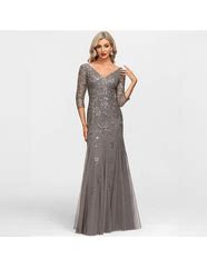 Image result for Inc Embroidered Off-The-Shoulder Maxi Dress, Created For Macy's - Silver/Black