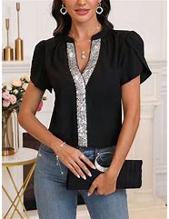 Image result for Short Sleeve Sequin Top