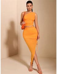 Image result for Orange Maxi Dress