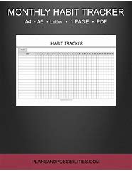 Image result for 30 Days Habit Tracker Free Printable