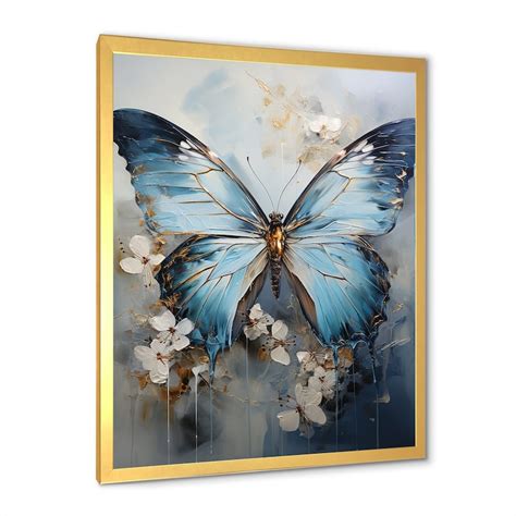designart butterfly ethereal blues form abstract elegance animals