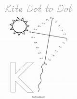 Dot Kite Coloring Twistynoodle Cursive Kit Built California Usa Noodle Tracing sketch template