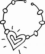 Necklace Clip Coloring Clipart Jewelry Heart Cute Cliparts Pages Disney Princess Necklaces Border Printable Kids Library Sweetclipart Categories Clipartmag Game sketch template