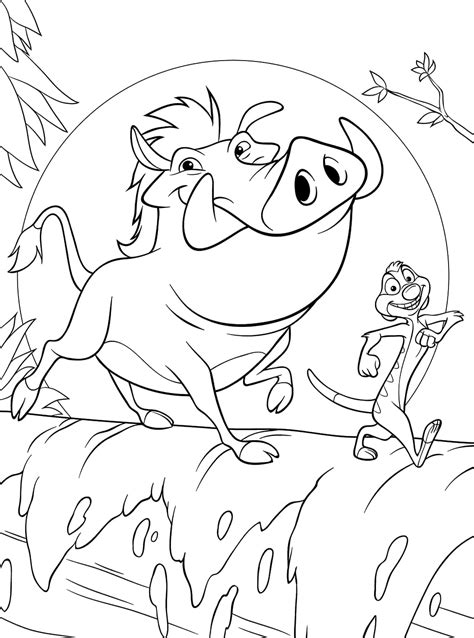 timon  pumbaa coloring pages deaconcaine
