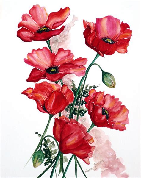 poppies poppy painting flower painting flower art