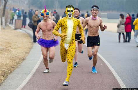 China S Annual Naked Run Shows Environmental Activism Can Be Crazy