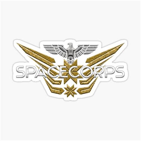 spacecorps eagle crest insignia gold and silver sticker by ranlilabz