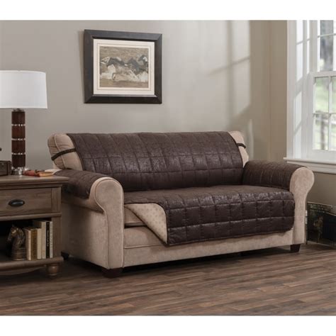 shop innovative textile solutions brentwood faux leather sofa furniture protector overstock