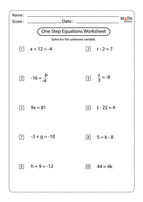 algebraic equations worksheet  images   images  math
