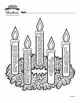 Colouring Advent Wreath Pages Printable Network Pdf sketch template
