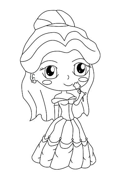 cute kawaii disney princess coloring pages animationsaz disney