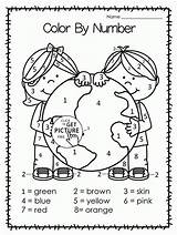 Coloring Earth Pages Kids Worksheets Number Color Printables sketch template