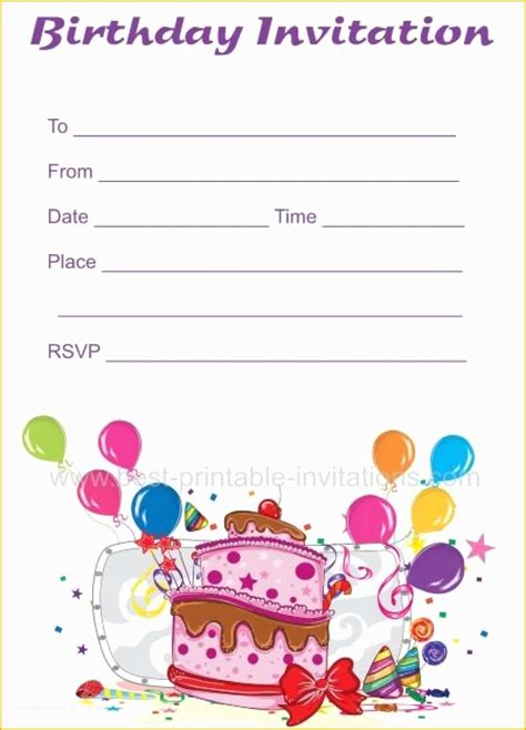 girl birthday invitations templates    kids birthday invitation