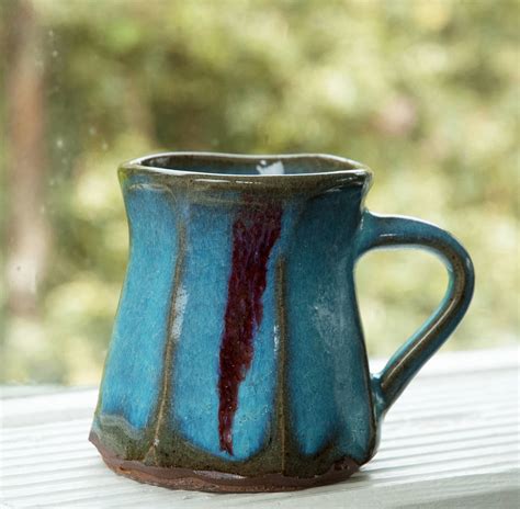 hand thrown stoneware mug  tythegston pottery designed  joanna howells