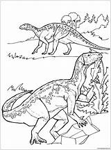 Coloring Dinosaur Iguanodon Pages Dinosaurs Carnotaurus Printable Color Print Animals Drawing Bubakids Rex Template Activity Animal Triassic Extinct Fresh Good sketch template