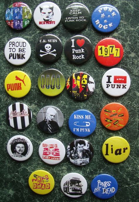 punk collection 23 button badges 1inch 25mm poster fancy