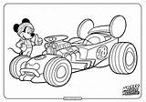 Mickey Roadster Coloring Racers Pages Disney Mouse Color Choose Board Cartoons sketch template