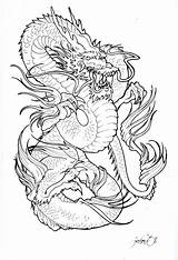Dragon Stencils sketch template