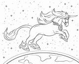 Coloring Unicorn Adults Pages Fantasy sketch template