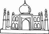Taj Mahal Recreational sketch template