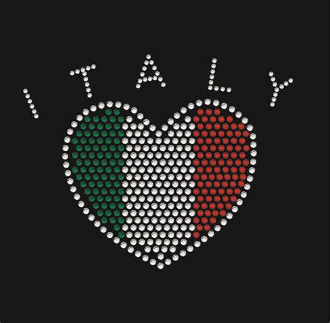 italian flag heart rhinestone tees italy flag italian girls my