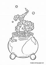Potter Harry Coloring Pages Maatjes Printable Cauldron Lineart Colors Sheets sketch template