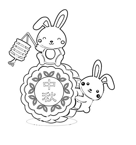 mid autumn moon festival coloring pages reezacourbei coloring