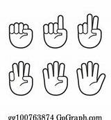 Counting Outlined Gesture Bending Symbols Gograph Illu sketch template