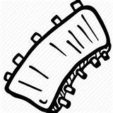 Ribs Clip Rib Barbeque Iconfinder Cage sketch template