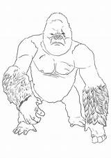 Gorilla Coloring Pages Printable Books Last sketch template
